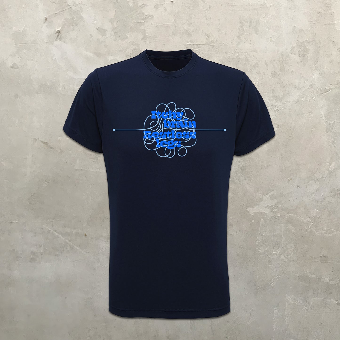 Itchy Brain Running Shirt (Dark Blue)